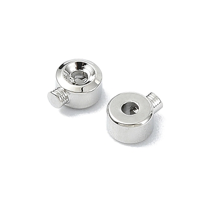 SHEGRACE Brass Crimp Beads, Column, Cadmium Free & Nickel Free & Lead Free, Long-Lasting Plated