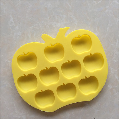 DIY Apple Shape Food Grade Silicone Molds, Baking Cake Pans, 10 Cavities, for Teacher's Day