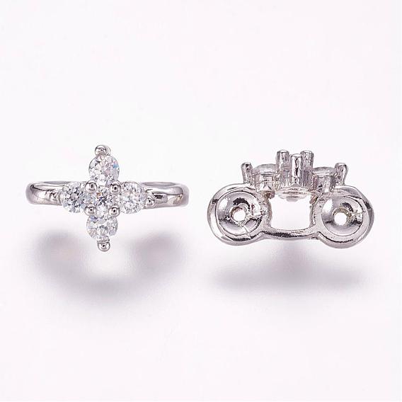 Латунные микро проложить кубических ссылки циркония, цветок