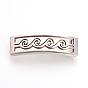 201 Stainless Steel Slide Charms, Polished, Rectangle
