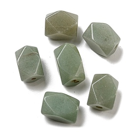 Natural Green Aventurine Beads, Rectangle, Faceted