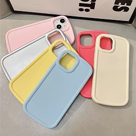 Candy Solid Color Matte Silicone Mobile Phone Cover, Fit for iphone 13 ProMax/13 Pro/13/14 ProMax/14/14 Pro/14 Plus/15 ProMax/15/15 Pro/15 Plus