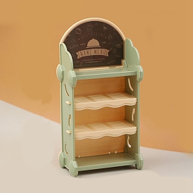 Miniature Plastic Commodity Shelf, for Dollhouse Accessories Pretending Prop Decorations