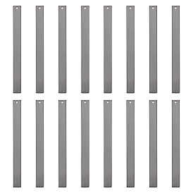 Латунные большие кулоны, штамповка пустой метки, зеркальная полировка, прямоугольные