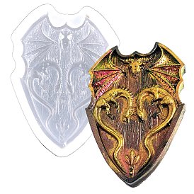Shield & Dragon Display Decoration Silicone Molds, Resin Casting Molds, for UV Resin, Epoxy Resin Craft Making