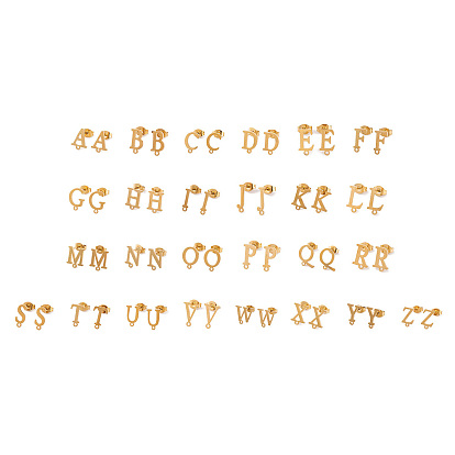 Ионное покрытие (ip) 304 серьги-гвоздики из нержавеющей стали, буква az для женщин