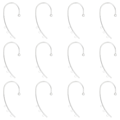 12шт. латунные ушные манжеты, 3 альпинистская проволока для сережек с горизонтальной петлей