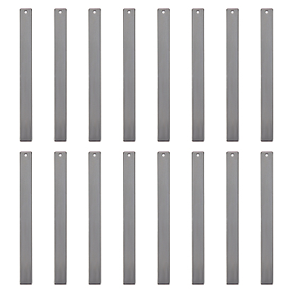 Латунные большие кулоны, штамповка пустой метки, зеркальная полировка, прямоугольные