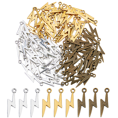 120 шт 3 цвета подвески из сплава в тибетском стиле, молния