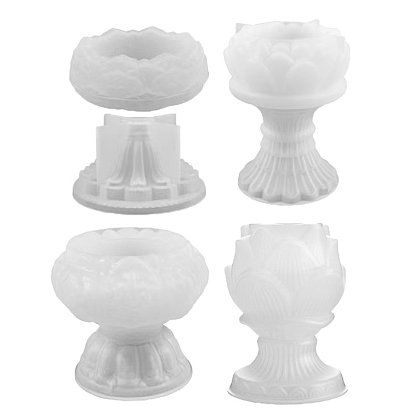 Пищевые силиконовые формы для свечей своими руками, Формы для подсвечников в виде стеблей лотоса, формы для литья УФ-смолы