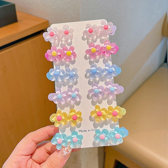 12шт. акриловые заколки для волос из кожи аллигатора, аксессуары для волос для женщин и девочек