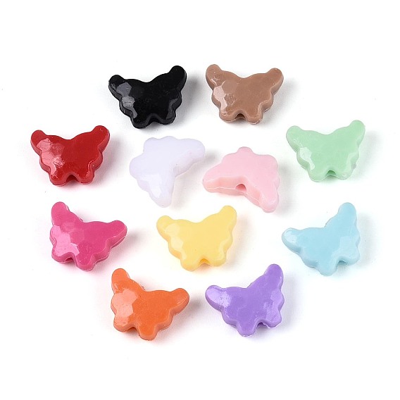 Непрозрачные акриловые бусины, бабочка