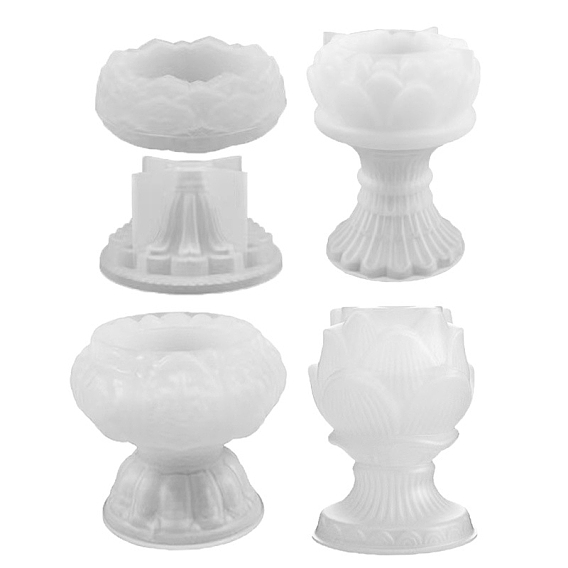 Пищевые силиконовые формы для свечей своими руками, Формы для подсвечников в виде стеблей лотоса, формы для литья УФ-смолы