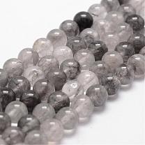 Natural Cloudy Quartz Beads Strands, Round