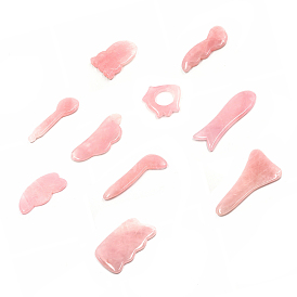 Натуральный розовый кварц гуа-ша доски, очищающие массажные инструменты, gua sha лицевые инструменты