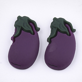 Resin Cabochons, Eggplant