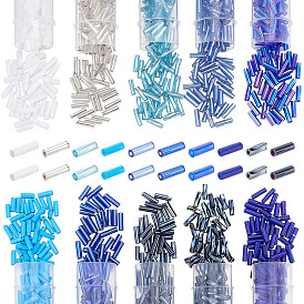 40g 10 cuentas de cristal de colores para cornetas, agujero redondo