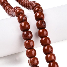 Natural Red Jasper Beads Strands, Barrel