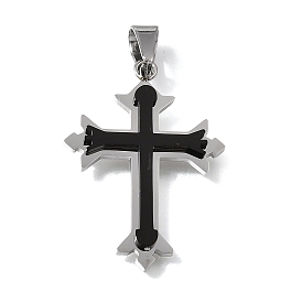Pendentifs en acier inoxydable, charmes croisées