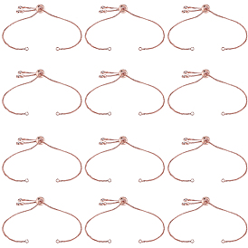 12шт. покрытие стойки, регулируемый латунный слайдер, изготовление браслета, с кубического циркония, долговечный, без свинца и без кадмия, подходит для соединительных шармов