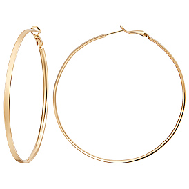 3 Pairs Brass Hoop Earrings for Women, Ring