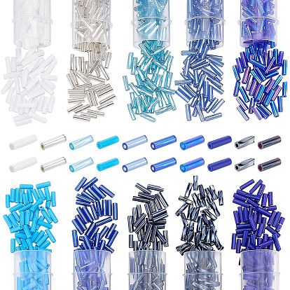 40g 10 cuentas de cristal de colores para cornetas, agujero redondo