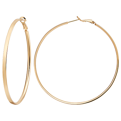 3 Pairs Brass Hoop Earrings for Women, Ring