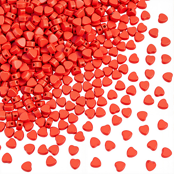 800 непрозрачные акриловые бусины, умирающий, сердце