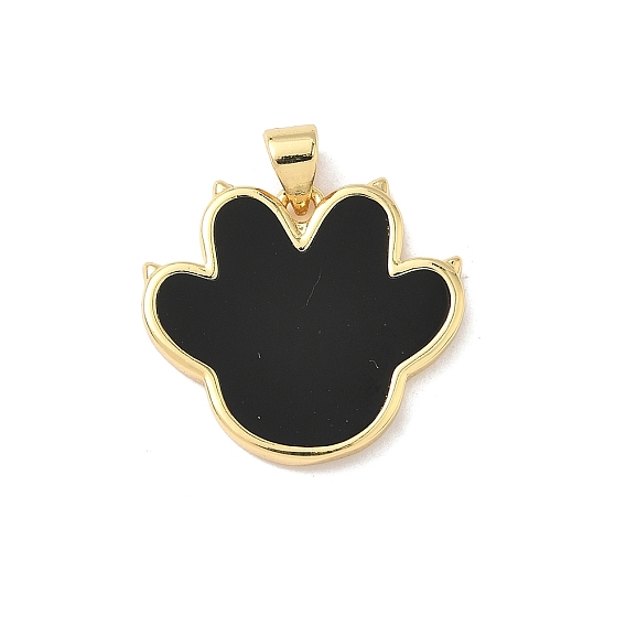 Подвески латуни cmолы, отпечаток лапы, с целью перехода в кольце, без свинца и без кадмия, долговечный, стойки покрытие