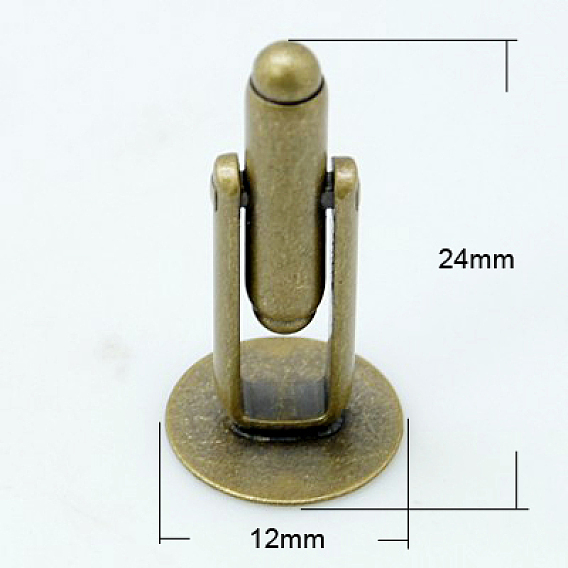 Brass Cuff Button, Cufflink Findings for Apparel Accessories, 24x12mm