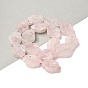 Нити резных бусин из натурального розового кварца, цветок
