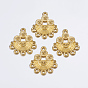 Alloy Rhinestone Connector Settings, Cadmium Free & Lead Free, Half Round