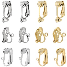 24 шт. 6 стили 304 нержавеющая сталь клипсы конвертеры фурнитура, для не проколотых ушей