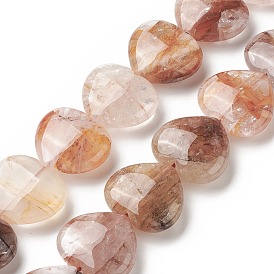 Perles naturelles de quartz brins, cœur