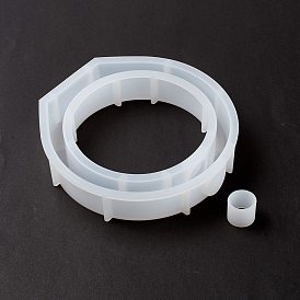 Round Ring Display Holder Silicone Molds, for Test Tube of Water Planting, Resin Casting Molds