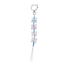 Transparent Acrylic Keychain, with Alloy Swivel Clasps