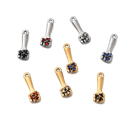 304 подвески из нержавеющей стали с микропаве из стразов, вилочные подвески