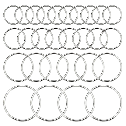 28pcs 4 anneaux de liaison en alliage de style, rond, pour tour de cou gothique punk, fabrication de jarretelles