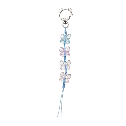 Porte-clés en acrylique transparent, fermoirs alliage pivotantes