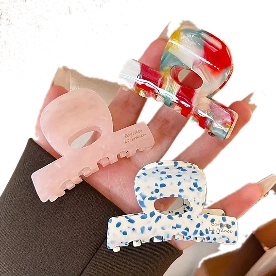 Заколки для волос с когтями из ацетата целлюлозы (смола), аксессуары для волос для женщин и девочек