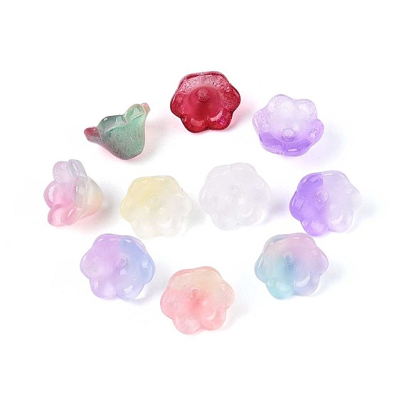 Стеклянные колпачки для бусин, цветок