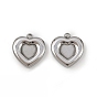 304 Настройки кабошон из нержавеющей стали кулон, сердце