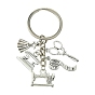 Сплав брелок, с железной фурнитурой