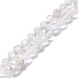 Natural Quartz Crystal Beads Strands, Faceted, Rock Crystal Round Beads