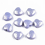 Spray Painted Acrylic Beads, Rubberized Style, Faceted, Heart