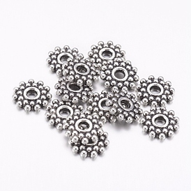 Gear Tibetan Silver Spacer Beads, Lead Free & Nickel Free & Cadmium Free
