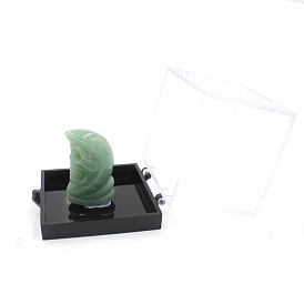Natural & Synthetic Gemstone Moon with Human Face Figurines Statues for Home Office Desktop Decoration
