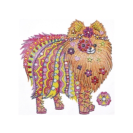 Rainbow Dog Pattern Diamond Painting Kits for Adults Kids, DIY Full Drill Diamond Art Kit, Cartoon Picture Arts and Crafts for Beginners