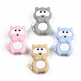 Food Grade Eco-Friendly Silicone Focal Beads, Procyon Lotor