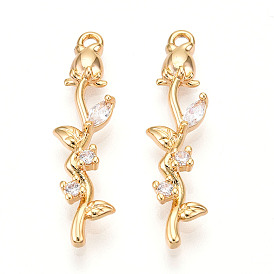 Латунные микро проложить кубического циркония подвески, 